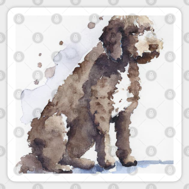 Lagotto Romagnolo Watercolor - Dog Lovers Sticker by Edd Paint Something